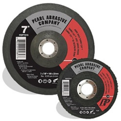 Pearl Abrasive HSP7016 Hard Back Turbo-Cut Disc, C16 Grit, 7" x 7/8"
