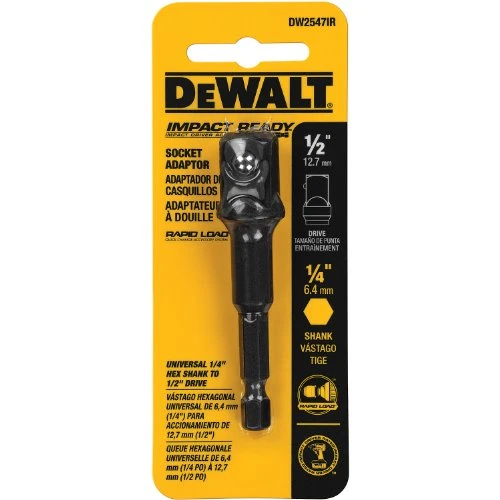 DEWALT DW2547IR 1/4-Inch Hex Shank To 1/2-Inch Socket Adaptor