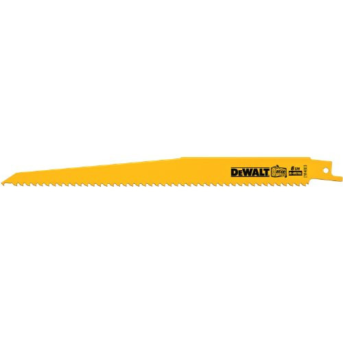 DEWALT DW4803 9-Inch 6-TPI Taper-Back Bi-Metal Reciprocating Saw Blade, 5-Pack