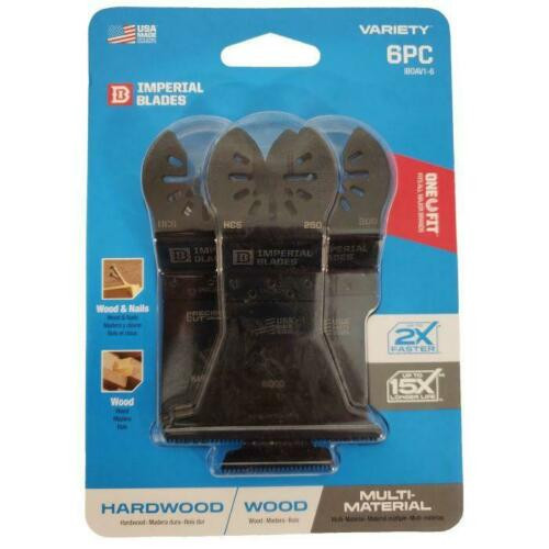 Imperial Blades IBOAV1-6 One Fit, Standard Multi-Material Variety Pack, 6PC