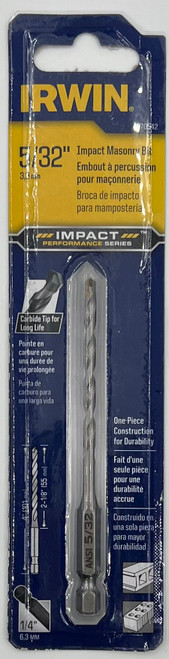 IRWIN Tools 1870542 Impact Performance Series 5/32-Inch X 4-Inch Masonry Drill Bit