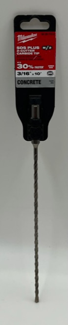 Milwaukee 48-20-7413 SDS Plus Hammer Bit 3/16" x 8" x 10" - 2 Cutter
