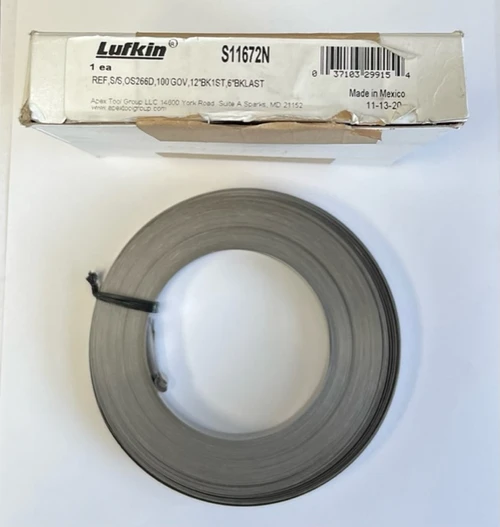 CRESCENT LUFKIN S11672N TAPE MEASURE BLADE, 100 FT L, GRADUATIONS - 12 IN BACK FIRST, 6 IN BACK LAST, STAINLESS STEEL