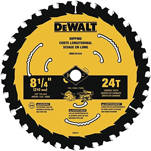 DeWalt DWA181424 Ripping Circular Saw Blade, 24T x 8-1/4", BULK DeWalt DWA181424 Ripping Circular Saw Blade, 24T x 8-1/4", BULK