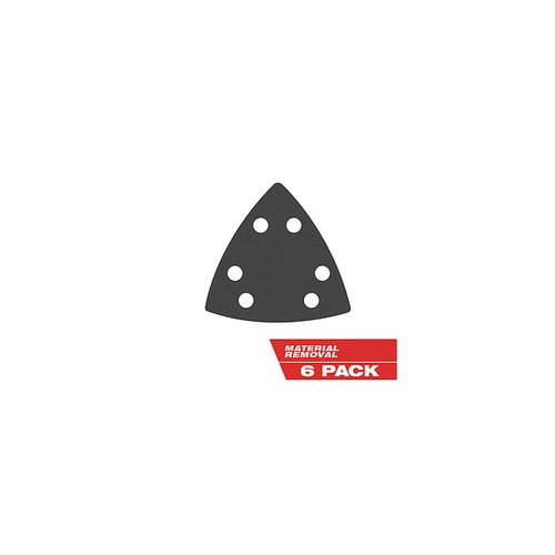 Milwaukee (6-Pk) 3-1/2" 180 Grit Triangle Sandpaper 49-25-2180