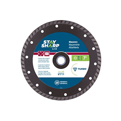 EAB Stay Sharp 2118892 Turbo Bronze Diamond Blade, 7"