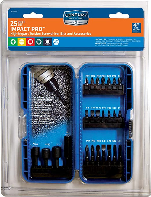 CENTURY 66920 25 PIECE IMPACT PRO SCREWDRIVING BIT SET