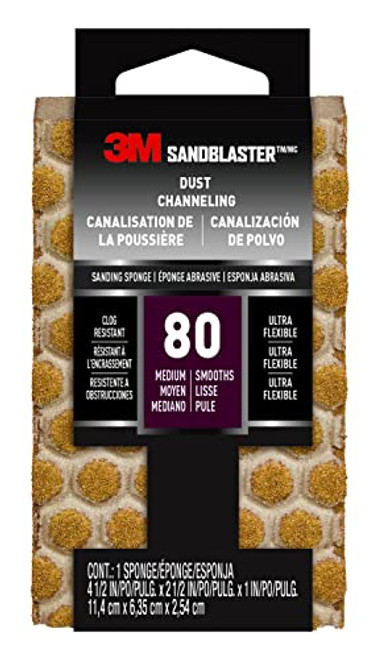 SandBlaster 20908-80-UFS 3M Sanding Sponge, Gold