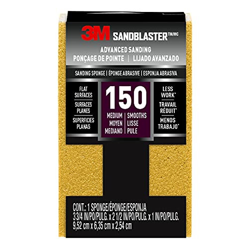 3M 20908-150 150 Grit Sandblaster Sanding Block, Gold
