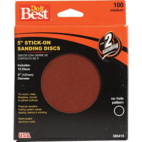 Do It Best 380415 5" Do it Best Stick-On Sanding Disc 100g