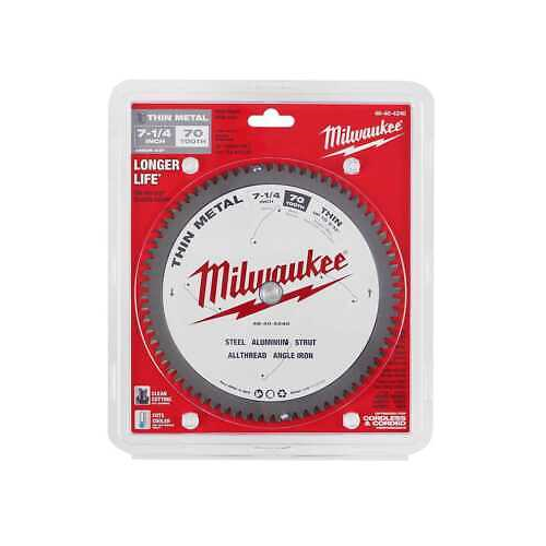 Milwaukee 48-40-4240 Thin Metal Circular Saw Blade, 70T x 7-1/4"