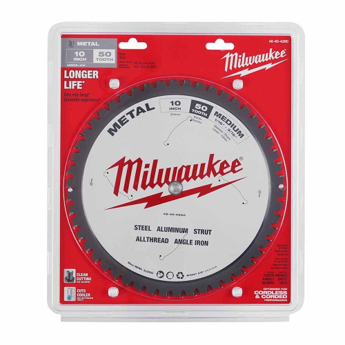 Milwaukee 48-40-4260 Medium Metal Circular Saw Blade, 50T x 10"