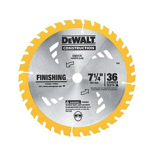 DeWalt DW3576 7-1/4"" 36 TPI Finishing Saw Blade - Bulk