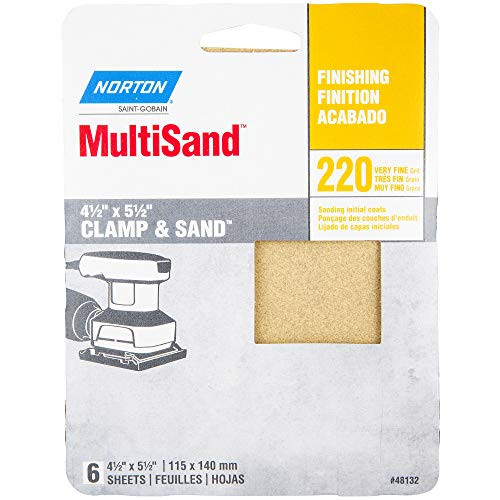 Norton Multisand Abrasive Sponge, 5-1/2" Length x 4-1/2" Width, Grit 60 Coarse (Pack of 6)