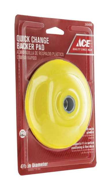Ace Fiber Disc Backer Pad 4-1/2 in. Dia. x 5/8 in. - 11 Dia. Rubber