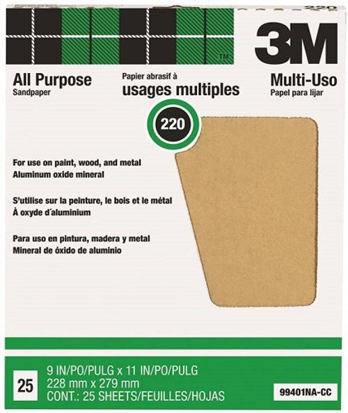 3M 99401NA-CC 99401 Sanding Sheet, 11 in x 9