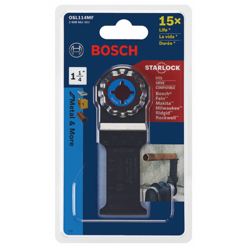 Bosch OSL114JF Starlock Oscillating Multi Tool "Bi-Metal" Extra Clean Plunge Cut Blade, 1-1/4