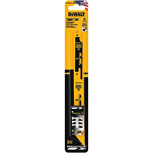 DEWALT DWABK491418P3 9" 14/18 TPI BREAKAWAY Reciprocating Saw Blades