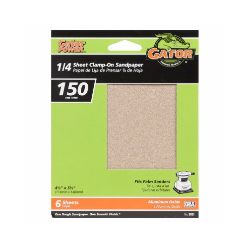 Gator 5031 150 6CT Grit Sandpaper, 4-Inch x 5-Inch