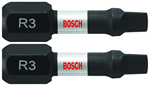 BOSCH ITSQ3102 1-Inch #3 Square Impact Tough Screwdriving Bit 2-Pack