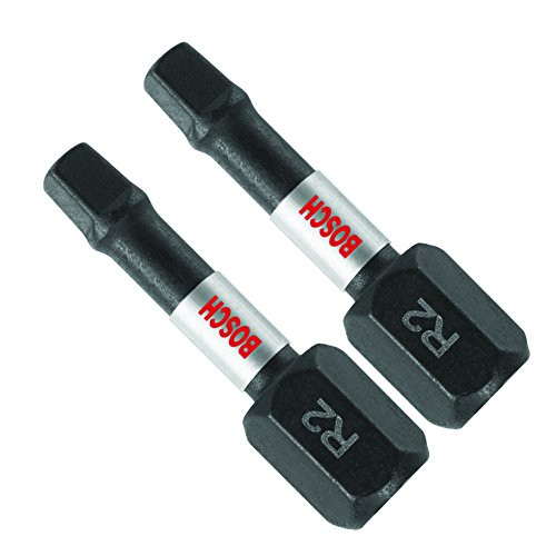 BOSCH ITSQ2102 1-Inch #2 Square Impact Tough Screwdriving Bit 2-Pack