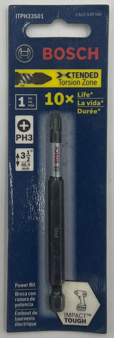 BOSCH ITPH33501 3.5 In. Phillips #3 Impact Tough Screwdriving Bit