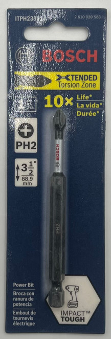BOSCH ITPH23501 3.5 In. Phillips #2 Impact Tough Screwdriving Bit
