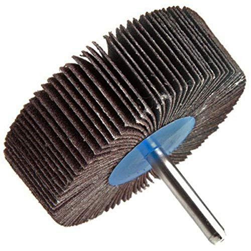 Forney 60182 Mounted Flap Wheel with 1/4-Inch Shank, 3-Inch-by-1-Inch, 80-Grit