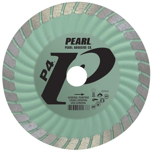 Pearl Abrasive DIA045SD Green Turbo Rim Diamond Blade, 4-1/2" x .080" x 7/8"-5/8"