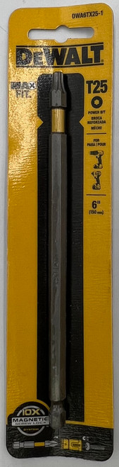 DEWALT DWA6TX25-1 Power Bit Max Fit Torx T25 X 6 inch