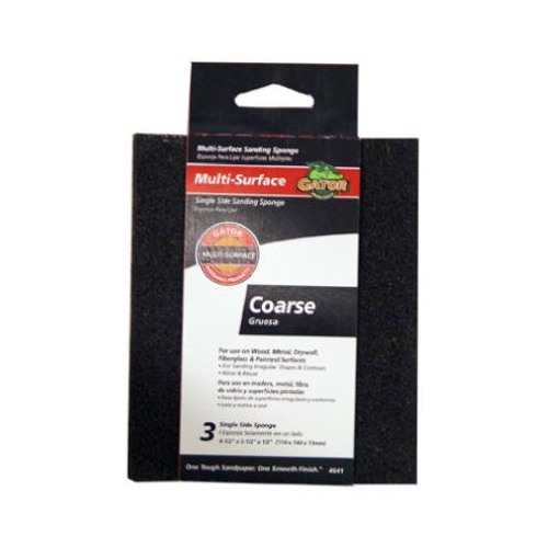 Gator Industries 4641 Course Muti-Surface Sanding Pads, 4.5" x 5.5" x 0.5", 3-Pack