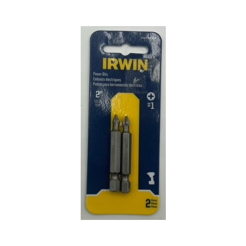 Irwin IWAF22PH12 Phillips Insert Power Bits #1 PH, 2 inch - 2 pack