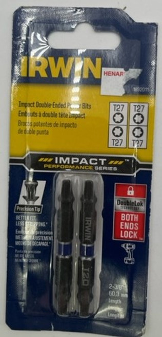 Irwin 1892011 Double End Torx T27 Impact Power Insert Bits - 2 pack