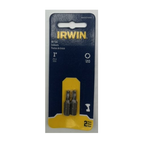 Irwin IWAF21TS202 Security Torx Insert Bits T20, 1 inch length - 2 pack