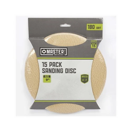 MASTER MECHANIC (242913) 15PK - 9" 180G SANDING DISCS