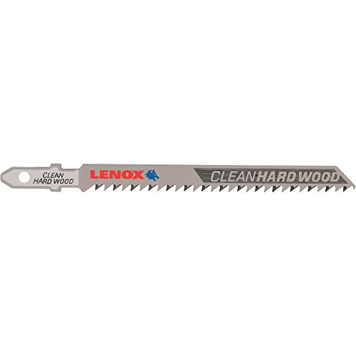 LENOX Tools 1990962 T-Shank Clean Wood Cutting Jig Saw Blade, 4-Inch X 5/16-Inch 10 TPI, 5-Pack