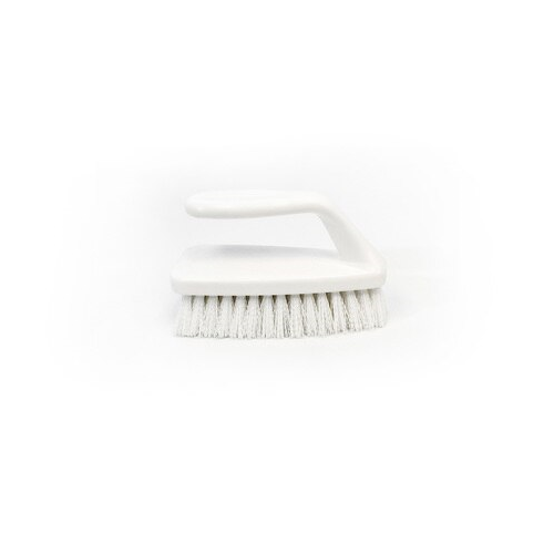 Malish (1390) Iron Handle Scrub Brush, White Crimped Polly