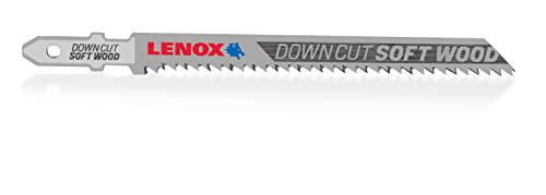 LENOX Tools 1991387 T-Shank Down Cutting Wood Jig Saw Blade, 4" x 5/16" 10 TPI, 5 Pack