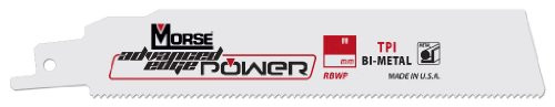 MK Morse Advanced Edge Power 39206 Bimetal Reciprocating Saw Blade 9" .042 10TPI, 5-pk