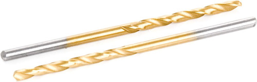 Performance Tool W8563 3/32" Titanium Drill Bits, 2pc Set - High Speed Steel Drill Bits for Wood, Metal, Plastic, and Fiberglass