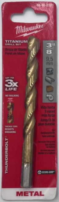 Milwaukee 48-89-2221 Titanium Drill Bit 3/8"