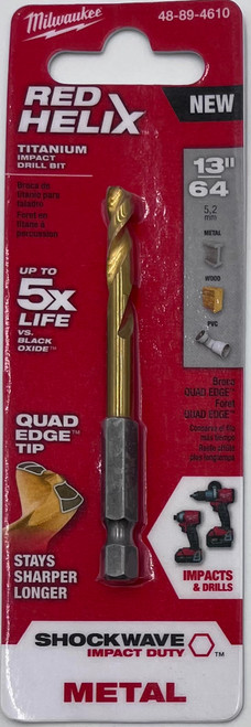Milwaukee 48-89-4610 Titanium Impact Drill Bit 13/64"