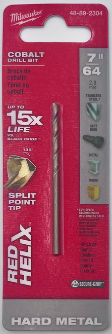 Milwaukee 48-89-2304 Cobalt Drill Bit 7/64 in