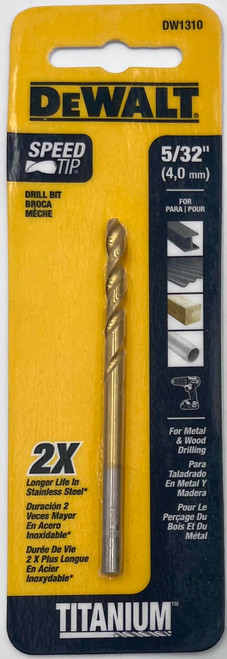 DeWalt DW1310 Speed Tip Titanium Drill Bit 5/32 in