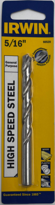 Irwin 60520 High Speed Steel Drill Bit 5/16 inch Irwin 60520 High Speed Steel Drill Bit 5/16 inch