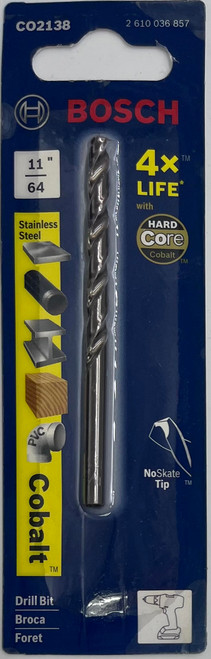 Bosch CO2138 Cobalt Drill Bit 11/64 in