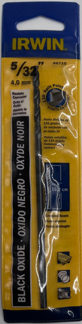 Irwin 66710 Black Oxide Drill Bit 5/32 in x 6 in