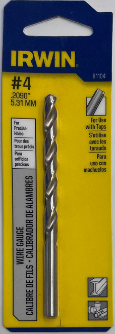 Irwin 81104 Wire Gauge Drill Bit #4