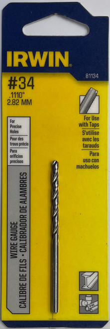 Irwin 81134 Wire Gauge Drill Bit #34