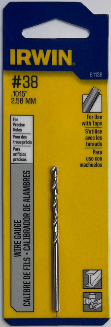 Irwin 81138 Wire Gauge Drill Bit #38